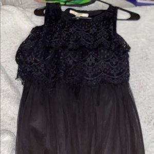 Black lace and flowy dress